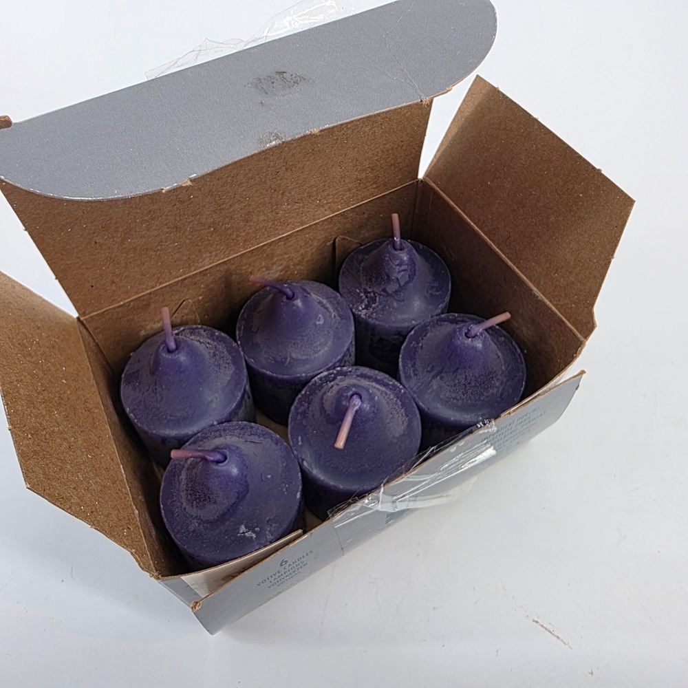 PartyLite Grape Purple Votive‎ Candles Set of 6 V0671 Made in USA - Picture 1 of 4